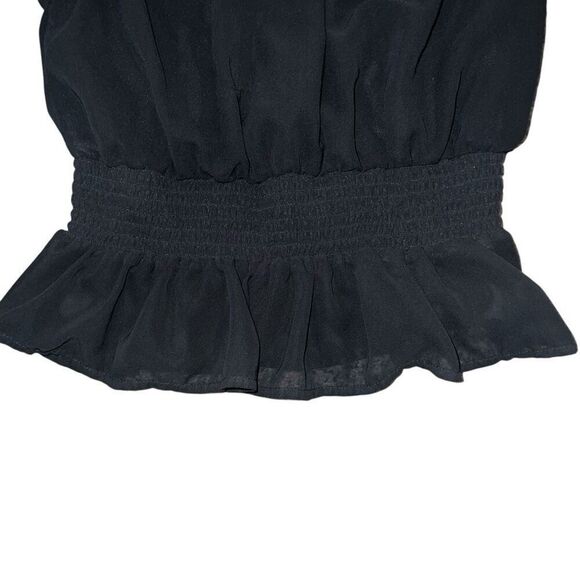 JAPNA Black Peplum Sleeveless Blouse Size L - Picture 3 of 8